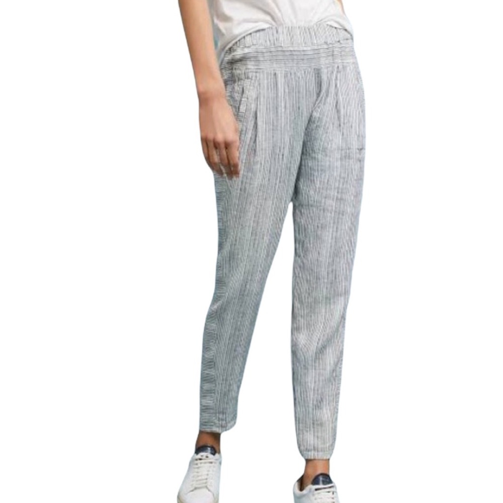Anthropologie Striped Linen Pants - Picture 2 of 12